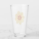 Yellow Dahlia Bloom Floral Glas (Rückseite)