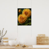 Yellow Dahlia Blume Art Print Poster (Küche)