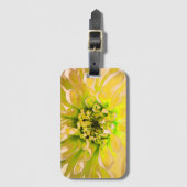 Yellow Dahlia Blume Gepäckanhänger (Vorderseite Vertikal)