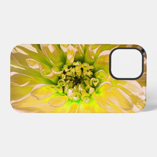 Yellow Dahlia Blume iPhone Hülle (Rückseite (Horizontal))