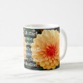 Yellow Dahlia Blume Kaffeetasse (VorderseiteRechts)