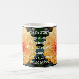 Yellow Dahlia Blume Kaffeetasse