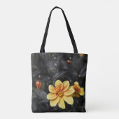 Yellow Dahlia Blume Wisley Gardens Monogram Tasche (Rückseite)