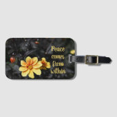 Yellow Dahlia Blume Wisley Gardens Motivierend Gepäckanhänger (Vorderseite (Horizontal))