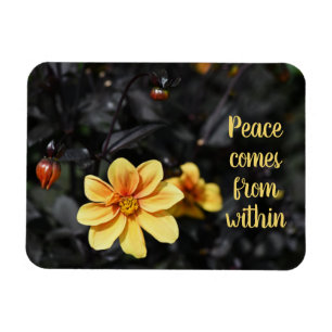 Yellow Dahlia Blume Wisley Gardens Motivierend Magnet