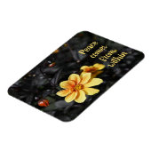 Yellow Dahlia Blume Wisley Gardens Motivierend Magnet (Linke Seite)