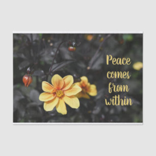 Yellow Dahlia Blume Wisley Gardens Motivierend Seidenpapier