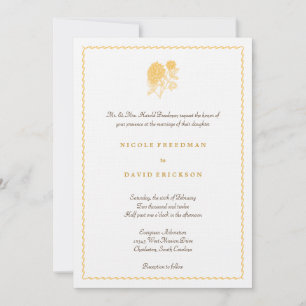 Yellow Dahlia Einladung zur Hochzeit
