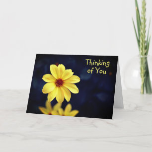 Yellow Dahlia Elegante Blume Denken Sie an Sie Karte