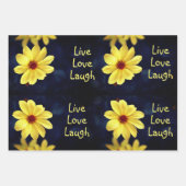 Yellow Dahlia Elegante Blume Inspiration Zitat Geschenkpapier Set (Vorderseite)