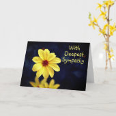 Yellow Dahlia Elegante Blume mit tiefstem Beileid Karte (Gelbe Blume)