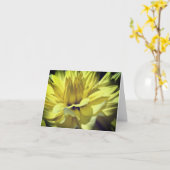 Yellow Dahlia Flower Petals Photography Note Karte (Gelbe Blume)
