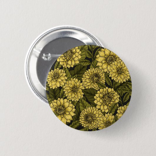 Yellow Dahlia Garden Button (Vorne & Hinten)