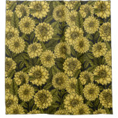 Yellow Dahlia Garden Duschvorhang (Vorderseite)