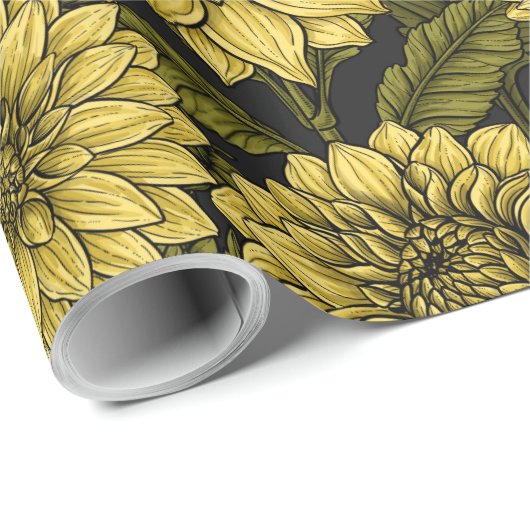 Yellow Dahlia Garden Geschenkpapier (Rolleneckpunkt)