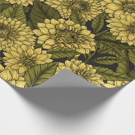 Yellow Dahlia Garden Geschenkpapier (Ecke)