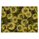 Yellow Dahlia Garden Große Geschenktüte (Vorderseite)