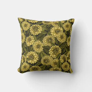 Yellow Dahlia Garden Kissen