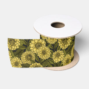 Yellow Dahlia Garden Satinband