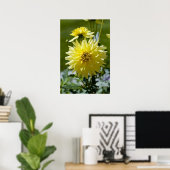 Yellow Dahlia Gerahmt Print Poster (Heimbüro)