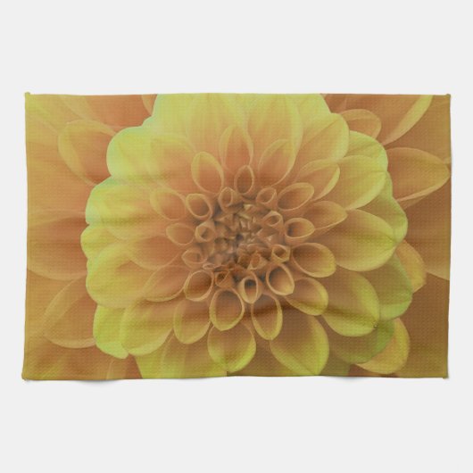 Yellow Dahlia Geschirrtuch (Horizontal)