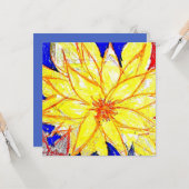 Yellow Dahlia Karte (Vorderseite/Rückseite Beispiel)