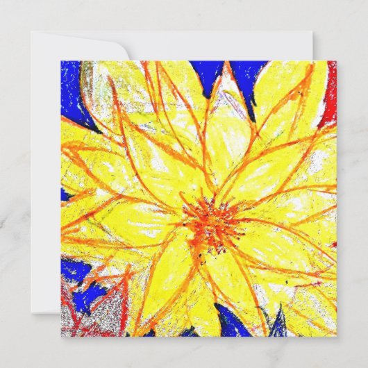 Yellow Dahlia Karte (Vorderseite)