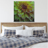 Yellow Dahlia Leinwanddruck (Insitu (Schlafzimmer))