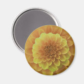 Yellow Dahlia Magnet (Vorderseite/Rückseite)