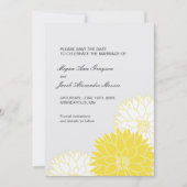 Yellow Dahlia on Gray Save The Date (Vorderseite)