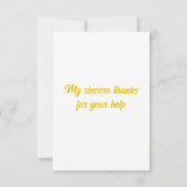 Yellow Dahlias Floral Flair Danke Karte (Rückseite)