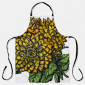 Yellow Dahlias Floral Schürze (Vorderseite)