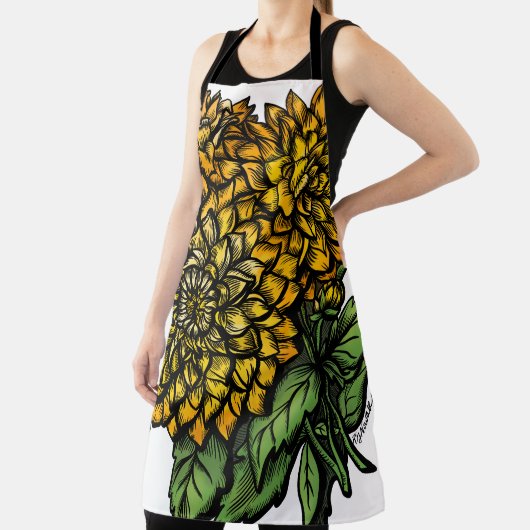 Yellow Dahlias Floral Schürze (InSitu)