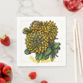 Yellow Dahlias Floral Serviette (Beispiel)
