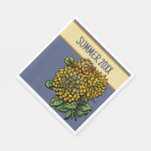 Yellow Dahlias Paper Napkin Serviette (Ecke)