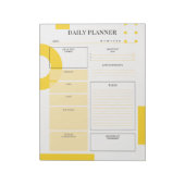 Yellow Daily Planner Notepad Notizblock (Rotiert)