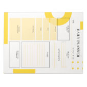 Yellow Daily Planner Notepad Notizblock (Vorderseite)