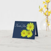 Yellow Daisies Blue Background Vielen Dank Karte (Gelbe Blume)