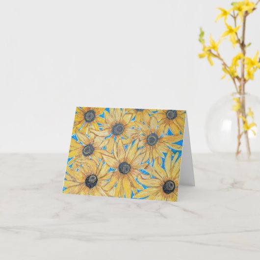 YELLOW DAISIES CARD KARTE (Gelbe Blume)