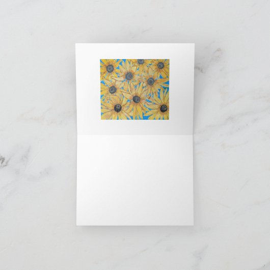 YELLOW DAISIES CARD KARTE (Innenseite)