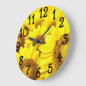 Yellow Daisies Design Schlafzimmer Dorm Wall Uhr (Winkel)