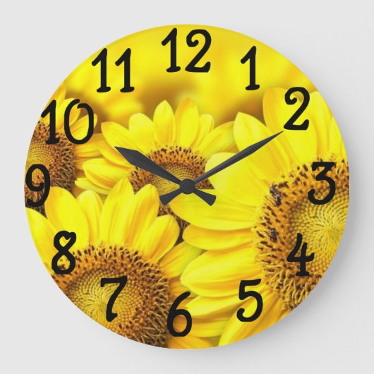 Yellow Daisies Design Schlafzimmer Dorm Wall Uhr (Vorderseite)