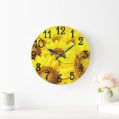 Yellow Daisies Design Schlafzimmer Dorm Wall Uhr (Zuhause)