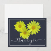Yellow Daisies farbenfrohe Navy Hintergrund Vielen Postkarte (Vorne/Hinten)