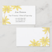 Yellow Daisies Graduate Telefonnummerkarte (Vorne/Hinten)