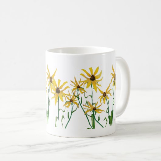 Yellow Daisies Kaffeetasse (VorderseiteRechts)