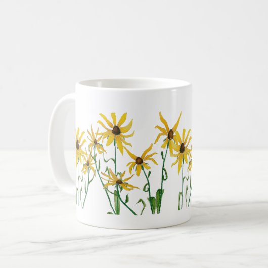 Yellow Daisies Kaffeetasse (Vorderseite Links)