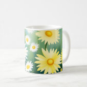 Yellow Daisies Meadow Watercolor Kaffeetasse (VorderseiteRechts)