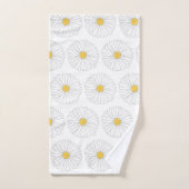 Yellow Daisies Spring Flowers Daisy Floral Print Badhandtuch Set (Handtuch)