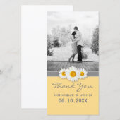 Yellow Daisies Sweet Wedding Danke (Vorne/Hinten)